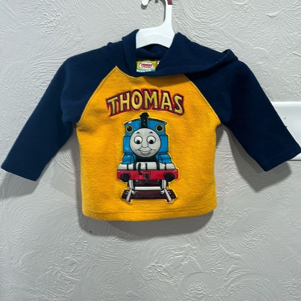 Thomas and friends Thomas the tank engine Y2K fleece hooded sweatshirt size 2T